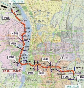 长沙地铁4号线最新线路图