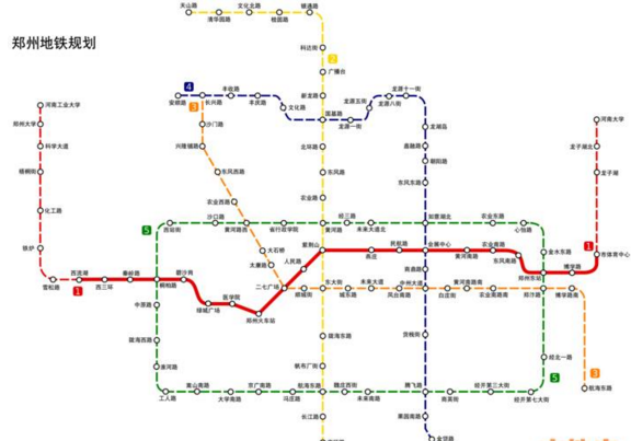 郑州地铁2号线二期线路图 郑州地铁2号线二期线路图
