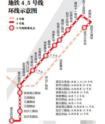 武汉地铁五号线线路图 武汉地铁五号线线路图