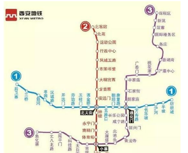 西安地铁三号线将于11月8日10点正式开通